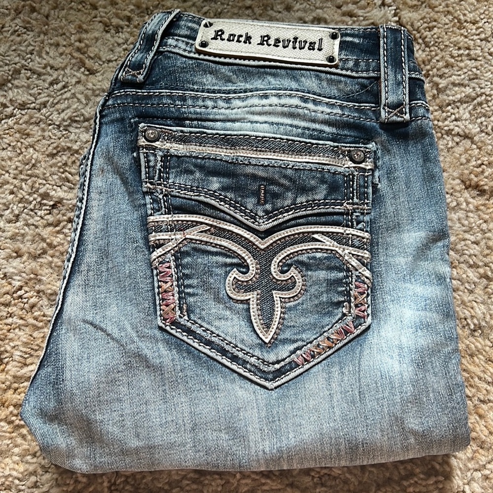 Buckle Rock Revival Pilkin Light Wash Skinny Jean Size 31R